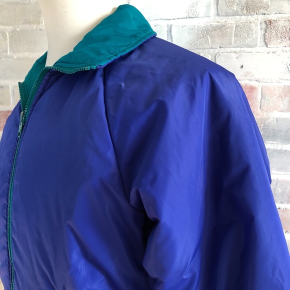 Columbia Reversible Bomber Puffer Jacket Vintage - Picture 6 of 8